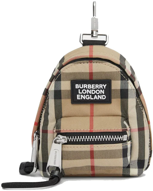 Burberry Backpack Charm Vintage Check Archive Beige in Cotton with ...