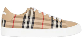 Burberry Bio-based Sole Vintage Check and Leather Sneakers Archive Beige (Women's)