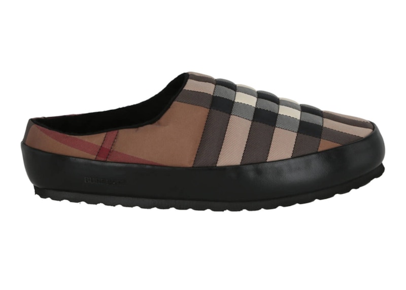 Zapatilla Burberry Birch Estampado de Cuadros Marron Oscuro Hombre 8050305 20042 ES