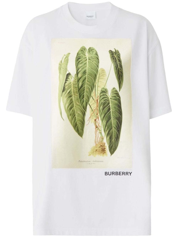 Pre-owned Burberry Botanical Sketch T-shirt White
