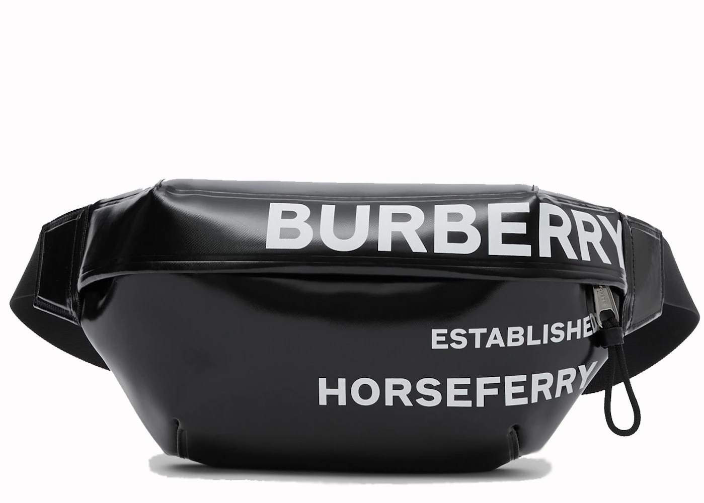Burberry Bum Bag Horseferry Print Medium Black in Coated Canvas/Leather  with Silver-tone - US
