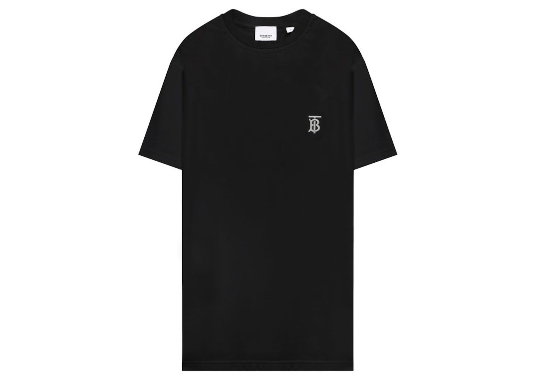 Pre-owned Burberry Logo Embroidered T-shirt Black