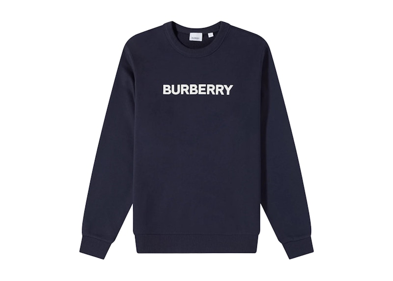 Burberry Burlow Logo Crew Sweater Dark Charcoal Blue Men s US