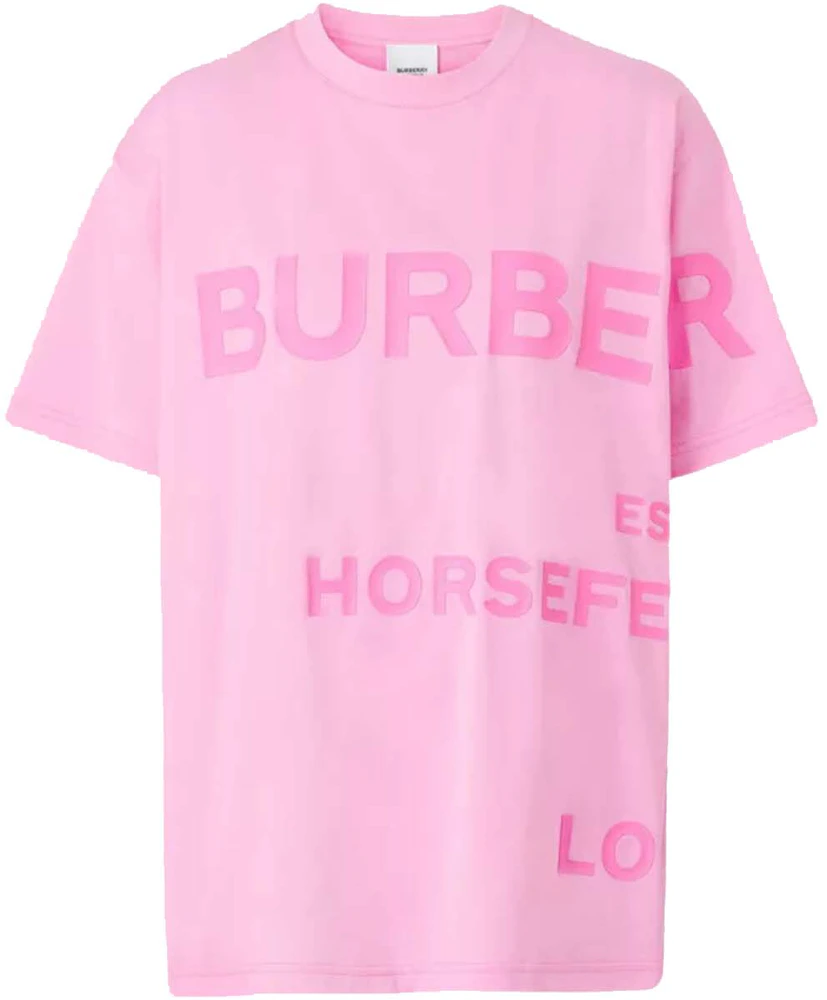 Burberry Carrick Logo-Print Cotton-Jersey T-shirt Pink - GB