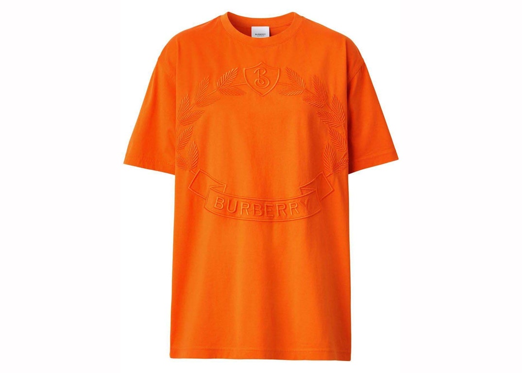 Pre-owned Burberry Carrick T-shirt Orange