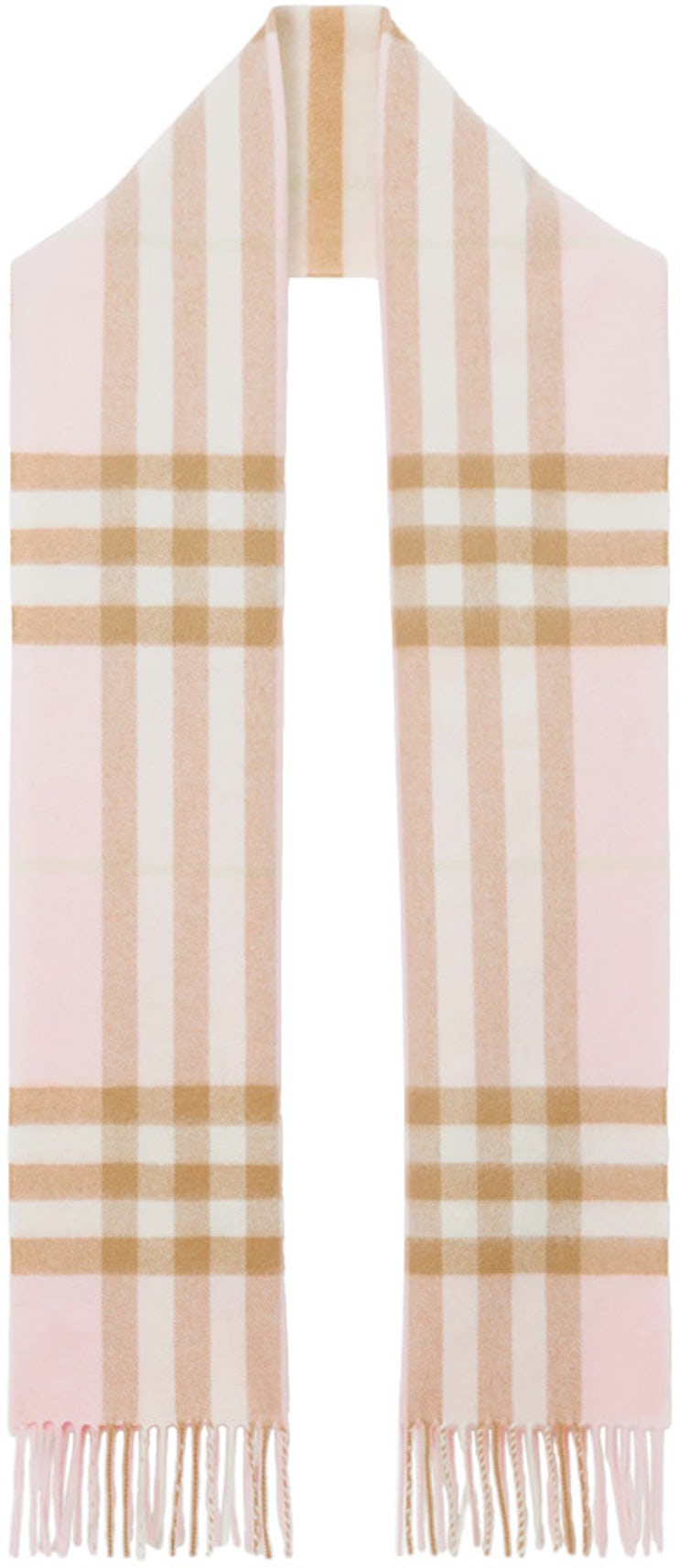 Burberry Two-Tone Checked Cashmere Scarf - Brown