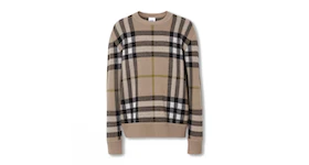 Burberry Cashmere Jacquard Sweater Soft Fawn