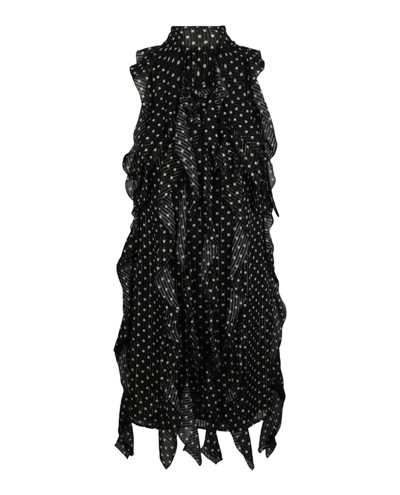 Pre-owned Burberry Women's  Cate Polka Dot Dress In Black