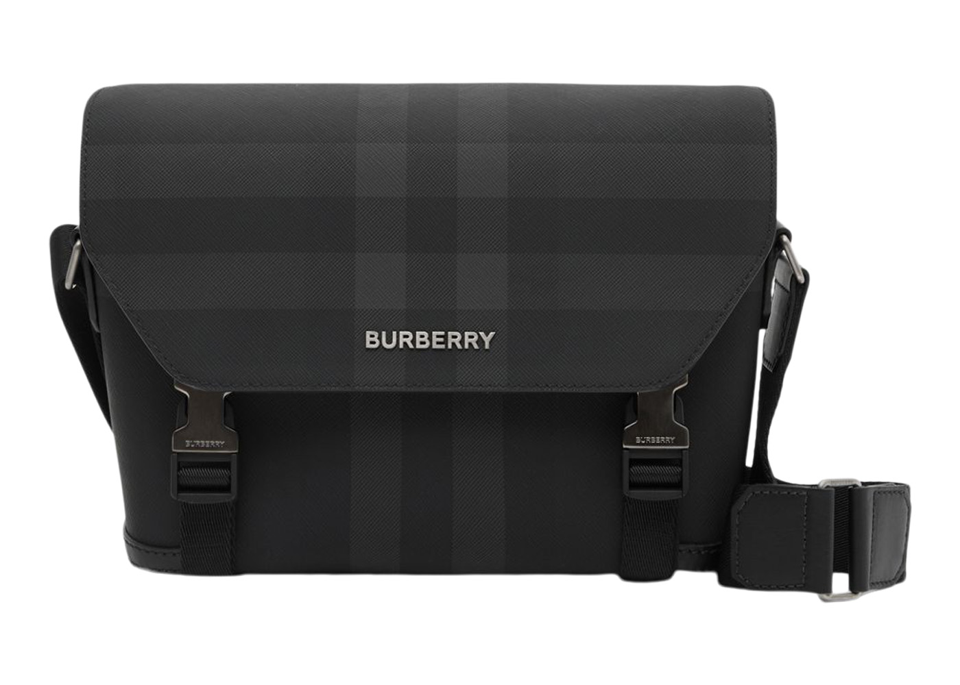 Burberry messenger bag black sale