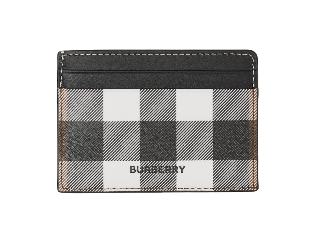 Pre-owned Burberry Check (7 Slot) Card Case Dark Birch Brown