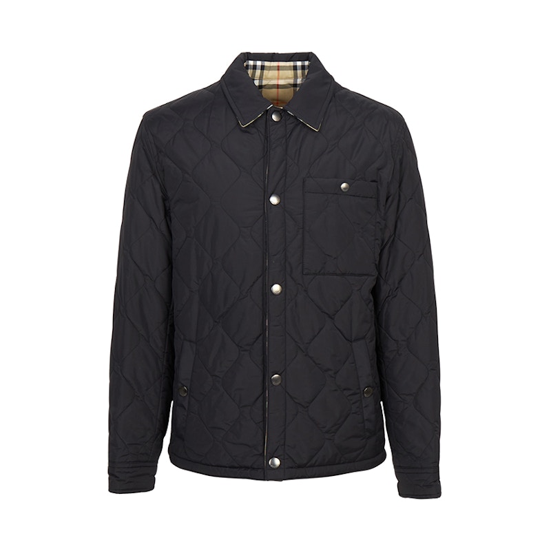 Chaqueta acolchada reversible Burberry Check Brighton negra