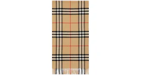Burberry Check Cashmere Scarf Archive Beige (80767951)