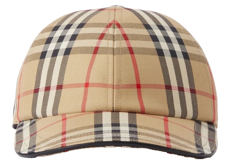 Burberry Tan Check Baseball Cap