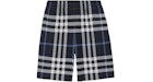 Burberry Check Cotton Jacquard Shorts White/Dark Blue