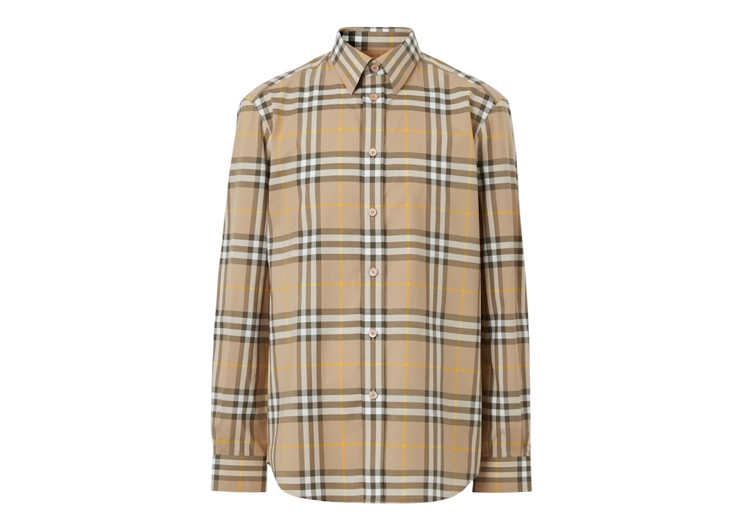 Pre-owned Burberry Check Cotton Shirt Truffle
