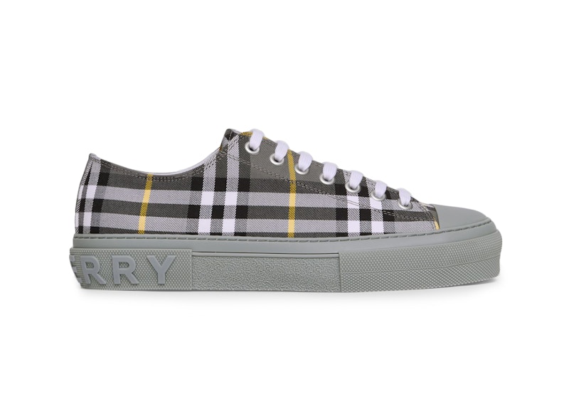 Burberry Check Cotton Sneakers Grey