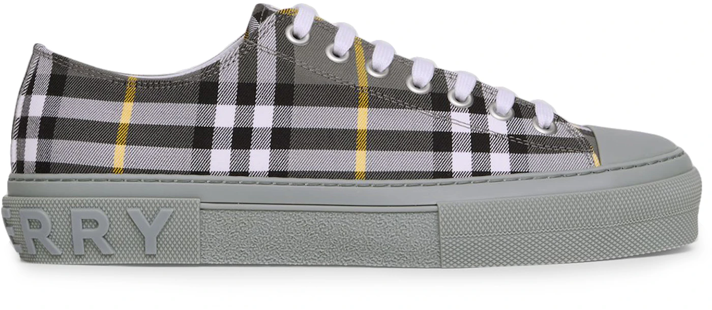 Burberry Check Cotton Sneakers Grey - 80642671 - US