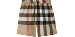 Bañador Burberry Check Drawcord con estampado a cuadros en beige