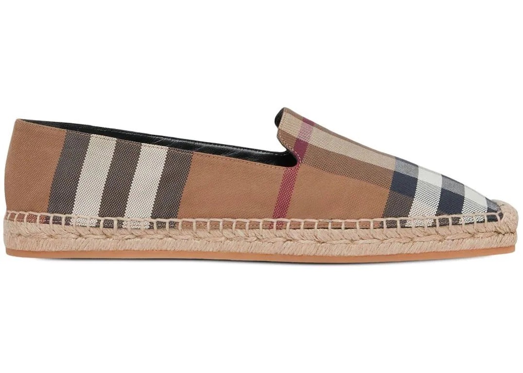 Pre-owned Burberry Check Espadrilles Birch Brown (women's)