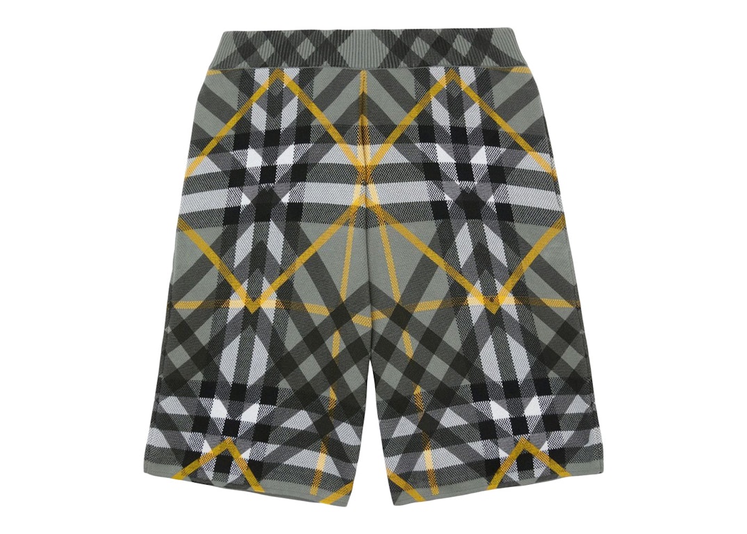 Pre-owned Burberry Check Knit Shorts Grey