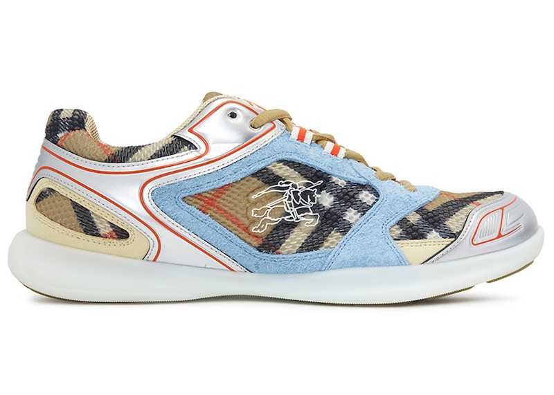 Burberry Check Matrix Sneaker Beige Hellblau Silber