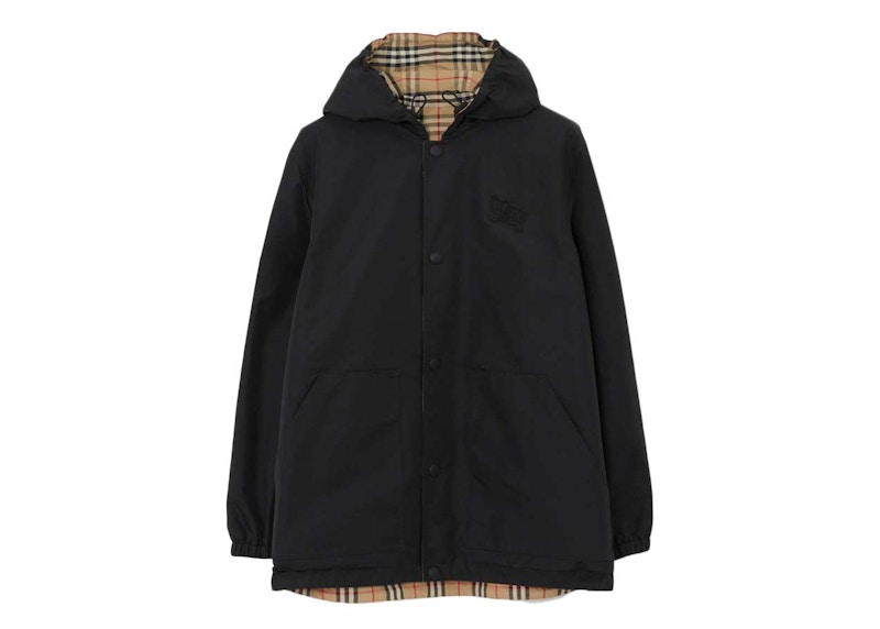 Burberry Check Nylon Reversible Jacket Black/Archive Beige Men's