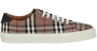 Burberry Check Print Low-Top Sneaker Dark Brown