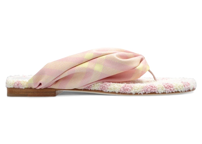サンダル・ミュール BURBERRY Women Sandals 8101053C1791 PINK Burberry Check Pool 105mm open-toe Sandals | Pink | FARFETCH