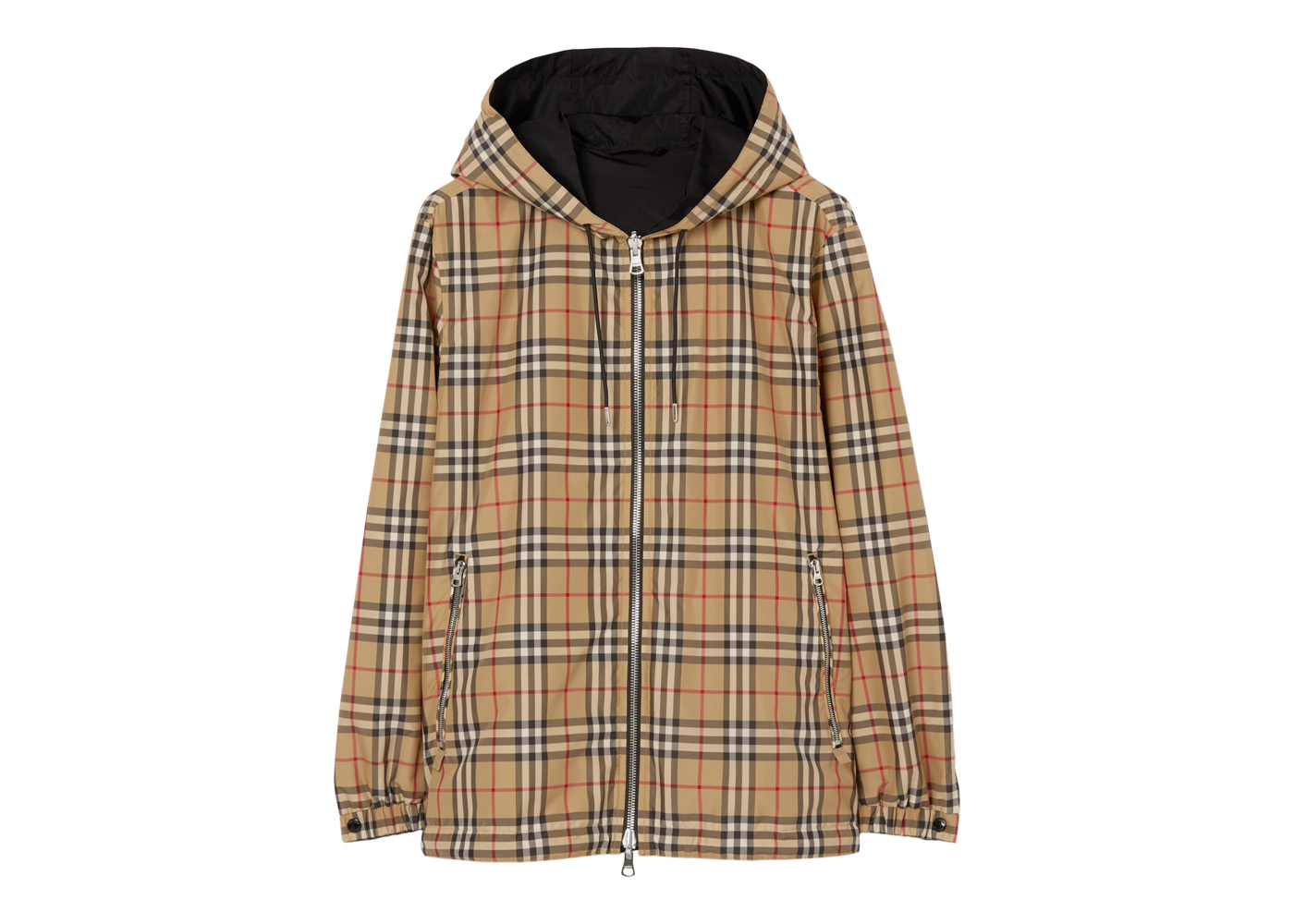 Burberry Check Reversible Hooded Jacket Archive Beige Men's - SS23