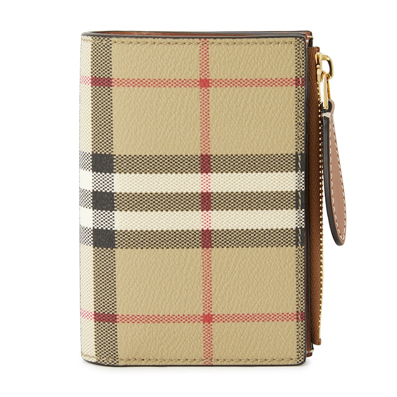 Burberry Check Short Wallet Beige