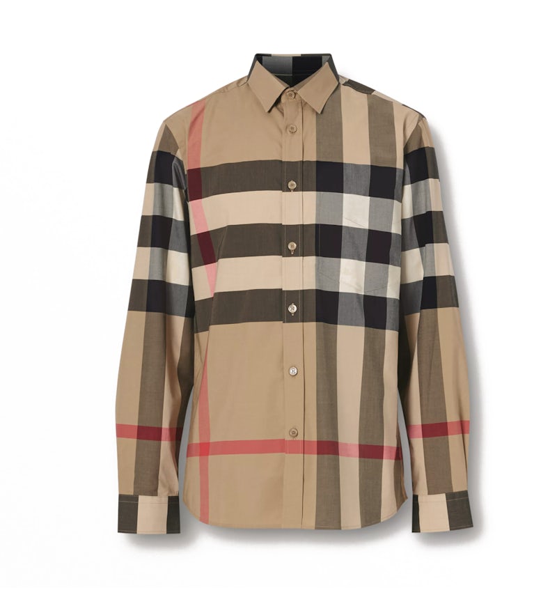 Camisa Burberry Blanca Hombre Burberry Camisa Manga Larga Con