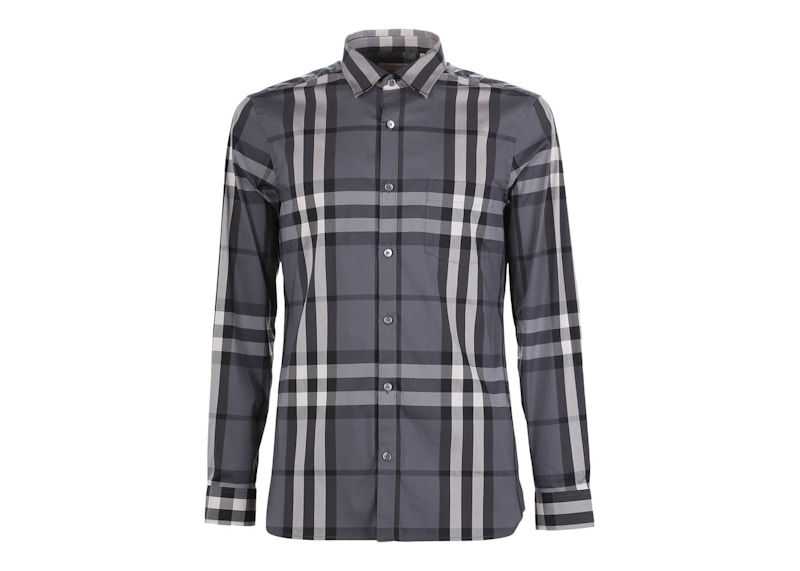 Black burberry cheap button down