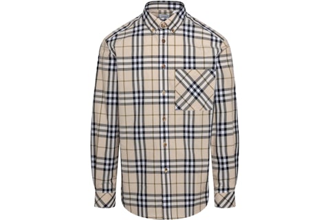 Burberry Camicia a maniche lunghe in popeline stretch a quadri