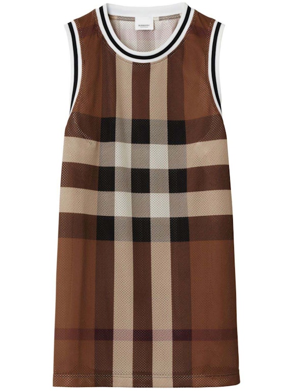 Pre-owned Burberry Check Tank Top Brown