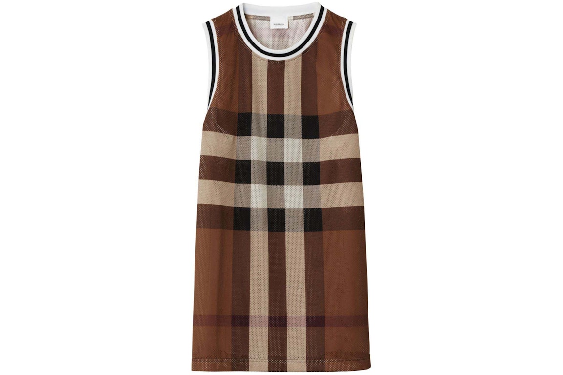 Pre-owned Burberry Check Tank Top Brown