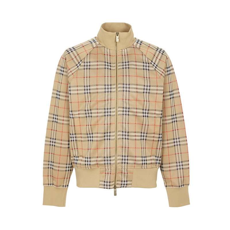 Burberry Check Track Jacket Beige