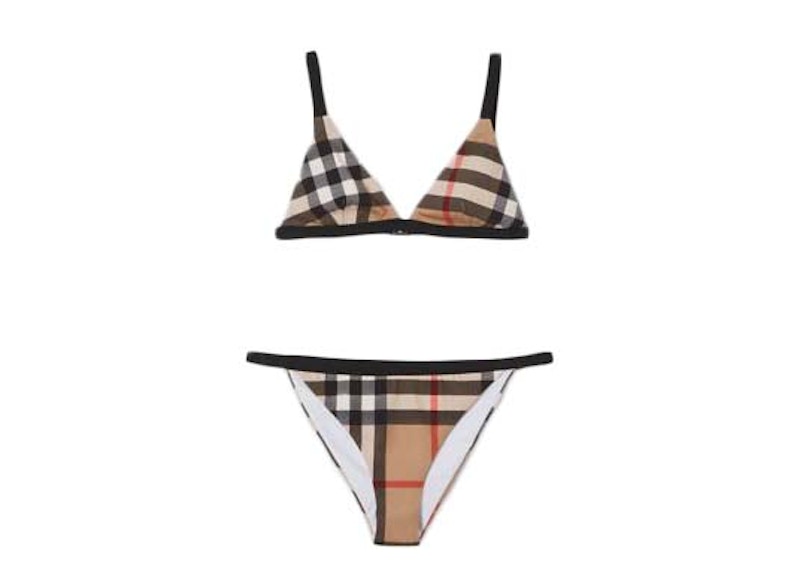 Burberry check online trim bikini