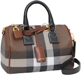 Burberry Bum Bag London Check Medium Dark Charcoal in Polyurethane/Leather  with Silver-tone - US