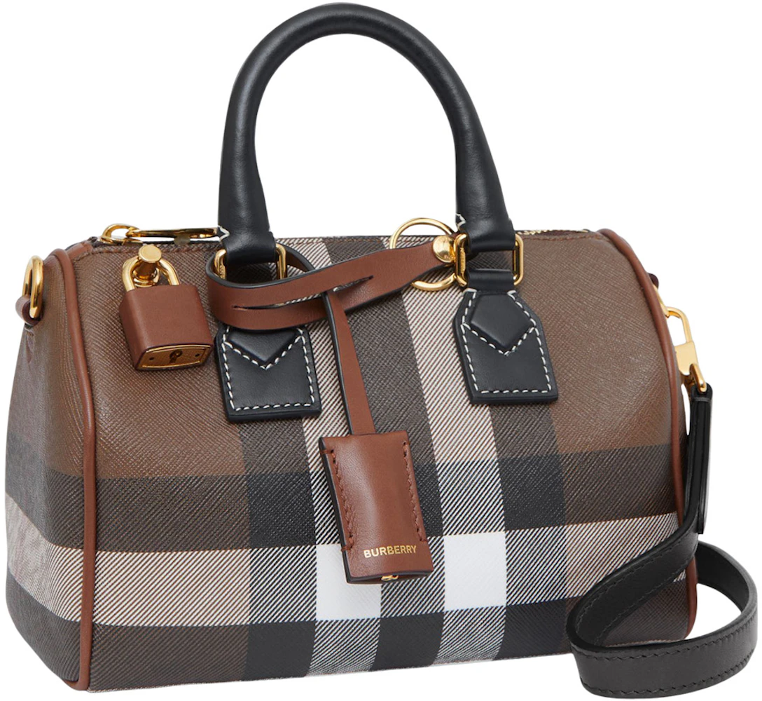 Burberry 'Sartorial House' Check Mini Bowling Bag in Brown