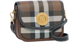 Burberry Check and Leather Elizabeth Bag Small Dark Birch Brown
