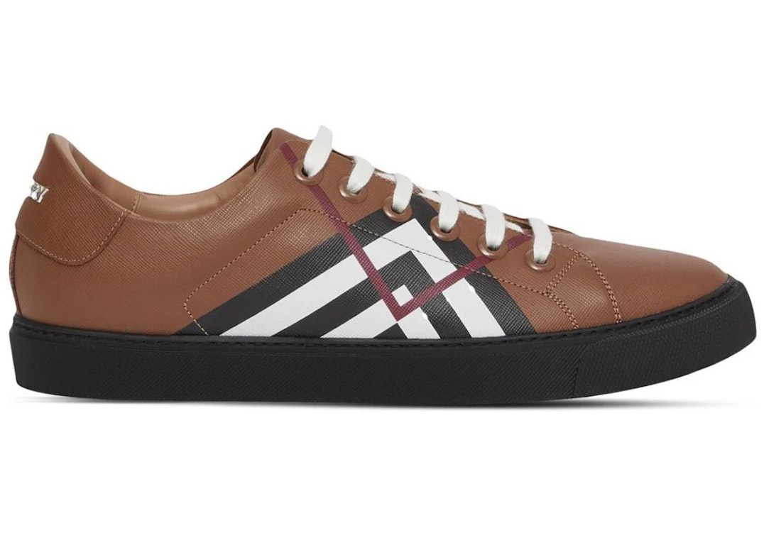 Pre-owned Burberry Chevron Check Low-top Sneaker Brown (women's)