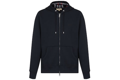 Navy Mens Burberry Zip Up Hoodie Burberry Sweater Zip Up