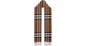 Burberry Classic Check Fringed Scarf Birch Brown/Multicolor