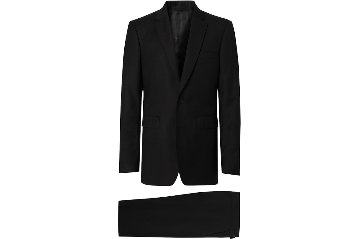 Pre-owned Burberry Classic Fit Wool Suit Black