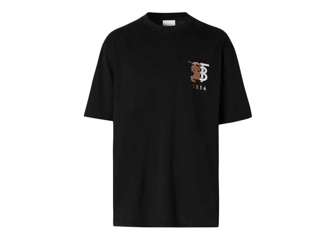Pre-owned Burberry Contrast Logo T-shirt Black