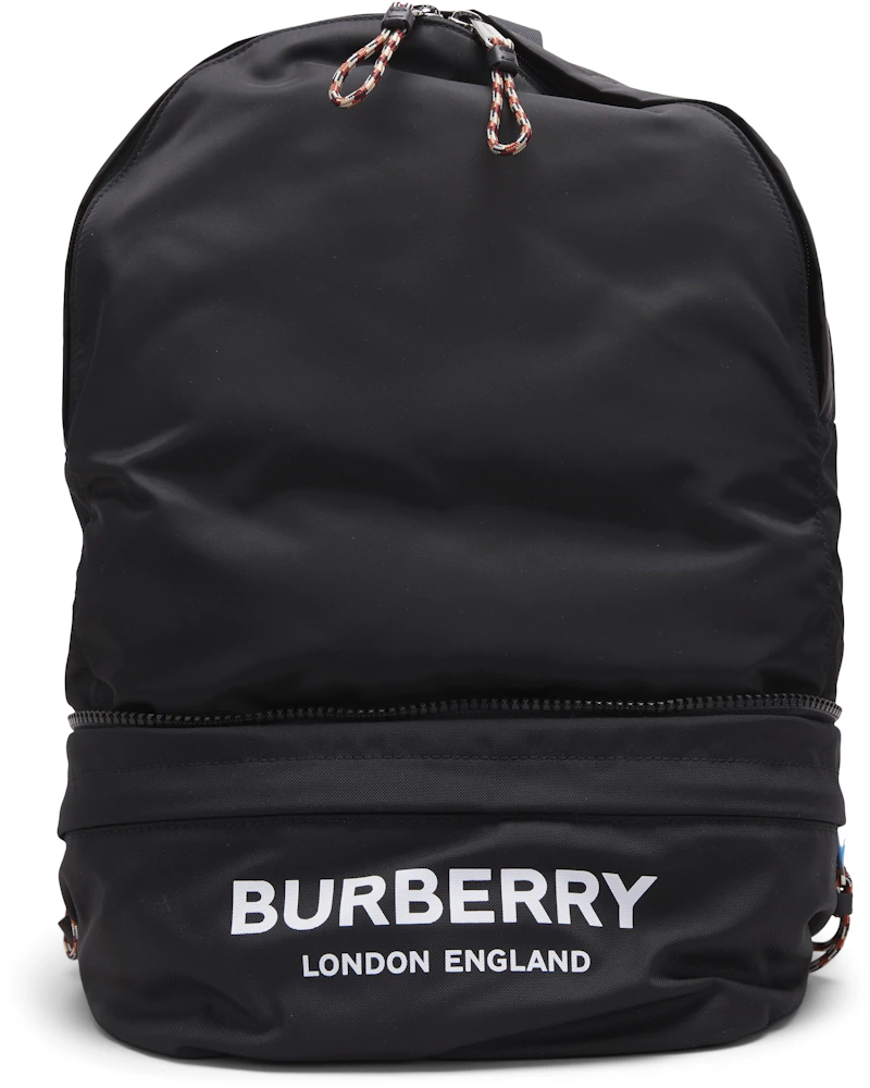 Burberry Logo Print Nylon Bum Bag Black in Polyamide with Silver-tone - US