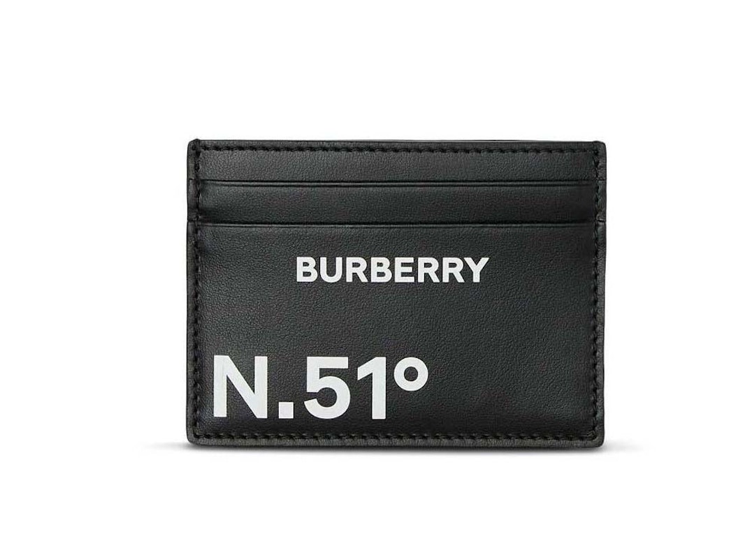 Pre-owned Burberry Coordinates Print Card Holder Black