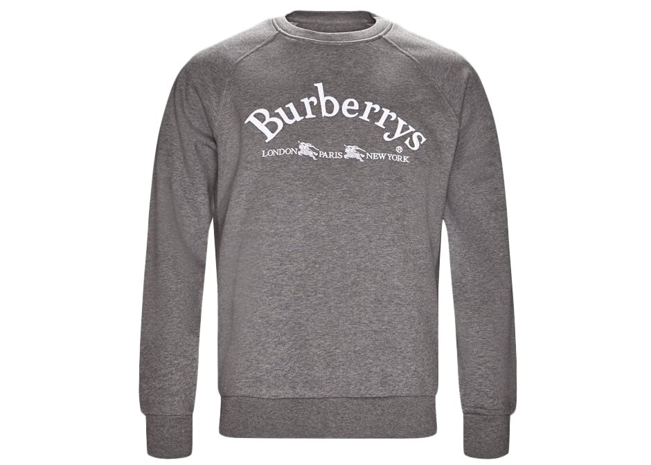 Burberry Cotton Blend Sweatshirt Grey Men's - SS22 - US
