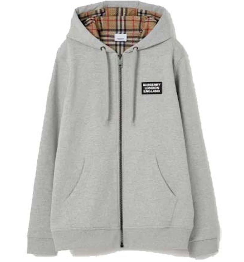 Logo Burberry Sweatshirt Grey Hot Burberry Hoodie Grey Outlet Online