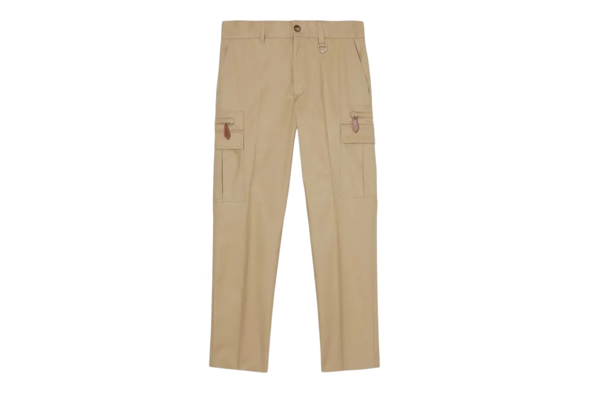Pre-owned Burberry Cotton Cargo Pants Beige